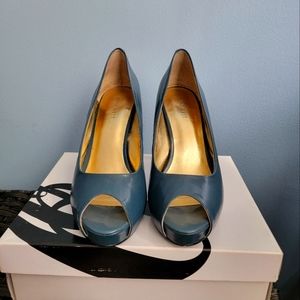 Blue, Nine West, Peak Toe Shoes